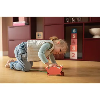 Dřevěná hračka BS Toys tahací veselý krab