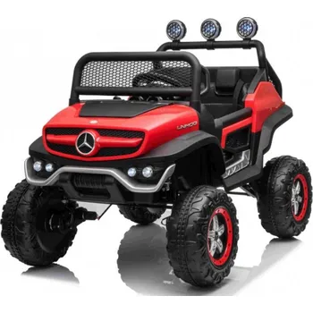 Dětské elektrovozidlo Mamido Dětské elektrické autíčko Buggy Mercedes-Benz Unimog 4x4 červené
