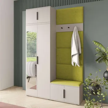 Předsíňová stěna Předsíňová stěna Bianco 4 - U/2 Barva čalounění: Zelená - Trinity 12