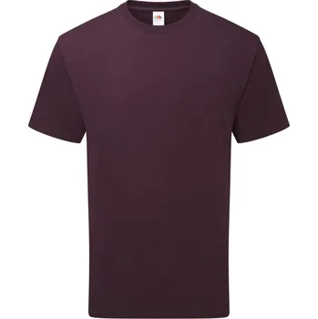 pracovní tričko Fruit of the Loom Tričko Pure Cotton T, těžká bio bavlna, krátký rukáv, unisex COT161362alu04-dark plum XL Švestková tmavá