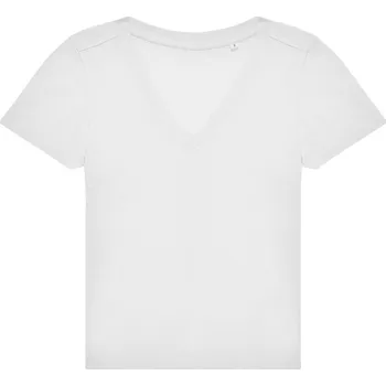 pracovní tričko B&C Tričko B&C E150 V women s výstřihem do V, krátký rukáv, dámské COT01014T00101-white S Bílá