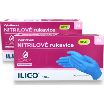 Vyšetřovací rukavice ILICO nitrilové rukavice pro alergiky Velikost: S
