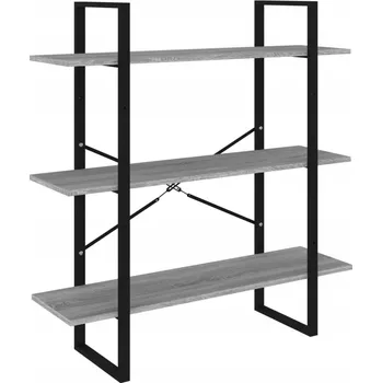 Knihovna Regál na knihy 100x30 šedý dub sonoma