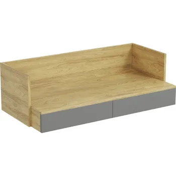 Psací stůl Psací stůl Halmar MOBIUS psací stůl 2S korpus: přírodní hickory, přední barva - šedá (1p=1szt)