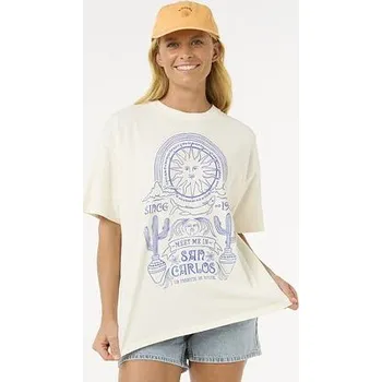 Pánská móda Tričko Rip Curl SAN CARLOS HERITAGE TEE Bone velikost M