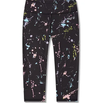 Dívčí legíny Dívčí funkční 3/4 legíny - Wolf H2564, černá / skvrny Barva: Černá, Velikost: 158