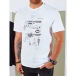 Bílé pánské tričko s potiskem RX5429 Velikost: 2XL