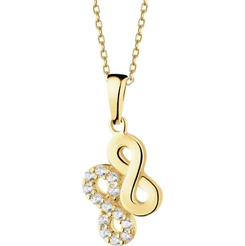 Přívěsek Zlatý přívěsek se zirkony - nekonečno - Z-860.02