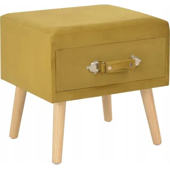 Noční stolek Noční stolek sametový hořčicový 40x35x40 cm