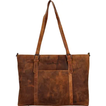 Kabelka Dámská kožená kabelka Greenwood Lena - koňak