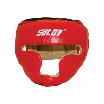 Chránič hlavy na box a bojový sport Chránič hlavy uzavřený SULOV®, kožený, vel. L, červený