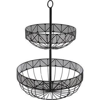 Secret de Gourmet Stojan na ovoce kovový 30 x 42 cm černý