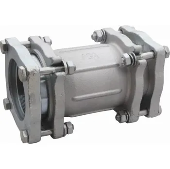 Fitinka AGAFLEX OK spojka 2 1/2", 74,9-76,6mm, s přírubou, oboustranně svěrná, voda, litina/pozink 10030017