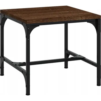 Konferenční stolek Industriální odkládací stolek 40x40 cm hnědý dub