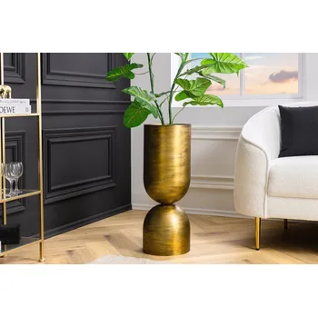 Váza Moderní váza Sandglass L 56 cm zlatá