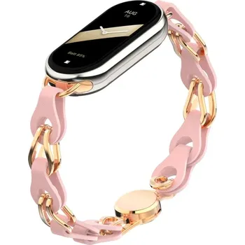 Sportovní měřič OEM Řemínek Magnetic chain pro Xiaomi Smart Band 8/9 Barva: Růžová