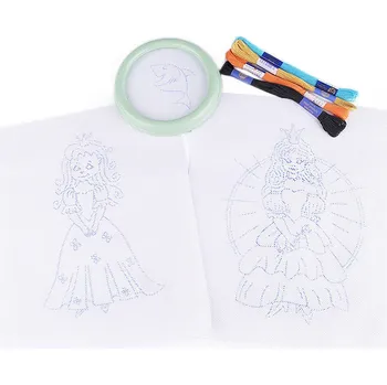 Textilie Dětské vyšívání s předtištěným motivem a rámečkem Varianta: 3 viz foto, Balení: 1 ks