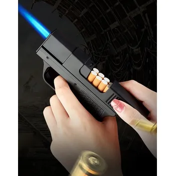 POUZDRO NA CIGARETY 10 CIGARET, ZAPALOVAČ PISTOLE