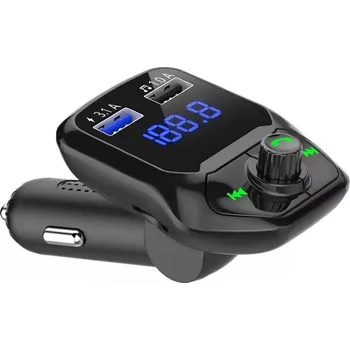 Příslušenství pro autorádio Bluetooth FM Transmiter do Auta V01 2xUSB MP3 přehrávač TFCARD