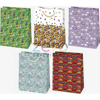 Dárková taška Taška papírová dárková 40,5x56x25 cm (lak) - dětské (mix 2)