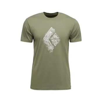 Black Diamond Engineered Diamond SS Tee Men Tundra zelená XL