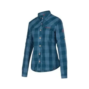 Dámská košile La Sportiva ANDES LS SHIRT Women Storm Blue/Cherry Tomato modrá XS