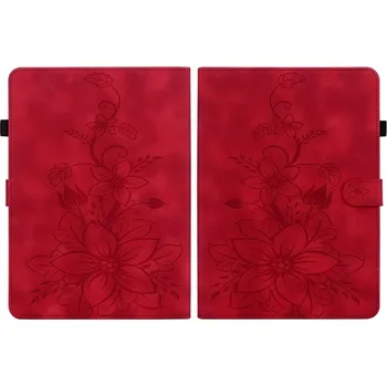 Pouzdro na tablet VSECHNONAMOBIL 99222 ART LILY Zaklápěcí pouzdro Amazon Kindle Paperwhite 2024 červené