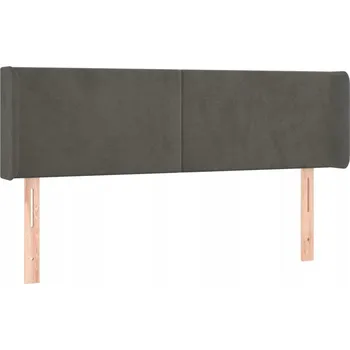 Čelo postele Uszak Samet 147x78/88 cm Tmavě šedá