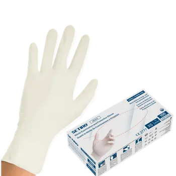 Vyšetřovací rukavice SETINO nitrilové rukavice - bílé Velikost: S