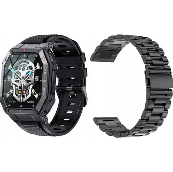 Hodinky Chytré Hodinky GlacierX Trail Black + Černý náramek