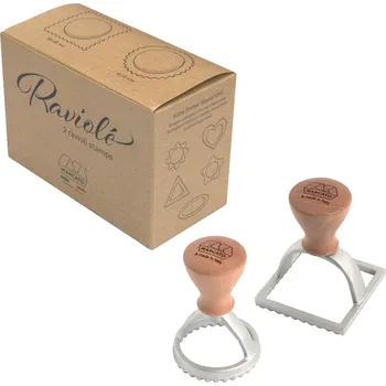 Kuchyňské náčiní Marcato Sada 2 vykrajovátek na ravioli/sušenky, kolečko + čtverec, 5,8 cm SC-KIT01-CLS