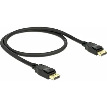 Audio kabel Delock DisplayPort kabel Konektor DisplayPort 50 cm černá 85506 pozlacené kontakty, kroucený , třížilový stíněný, 4K UHD