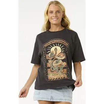 Pánské tričko Tričko Rip Curl LUZ SOLAR HERITAGE TEE Washed Black velikost M
