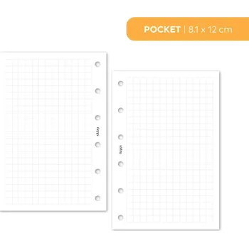 Náplň do diáře Fleppi Náplň do diáře - čtverečkované listy Vyberte velikost náplně: Pocket