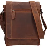 Pánská kožená taška přes rameno Greenwood Steeen - hnědá