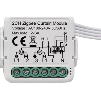 vypínač Mini ZigBee vypínač pro žaluzie/rolety 2CH (2CH Spínač ovládaný pomocí ZigBee)