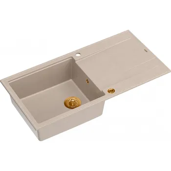 Granitový dřez Quadron Evan dřez graniteq 100x50 cm béžová HCQE10050U2_PVDC1_P2O