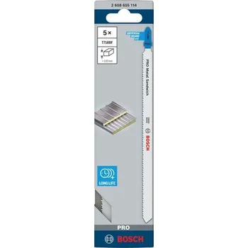 Pilový plátek BOSCH Pilový plátek pro přímočaré pily PRO Metal Sandwich T718BF, 180&nbsp;mm, 5&nbsp;ks (2608655114)