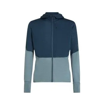 Icebreaker Merino 200 RealFleece Descender LS Zip Hoodie Men ABYSS/BLUE ASH/CB modrá S