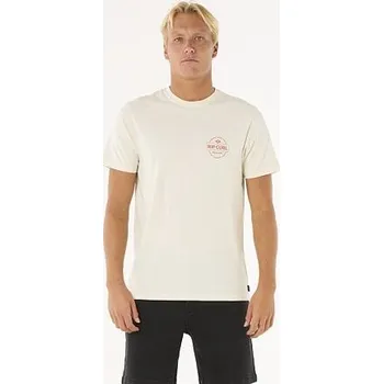 Pánská móda tričko Rip Curl STAPLE TEE Bone velikost S