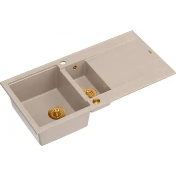 Granitový dřez Quadron Evan dřez graniteq 100x50 cm béžová HQE510050U2_PVDC1_P2O