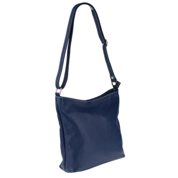 Kabelka NovaKabelka.cz Kožená italská crossbody kabelka Ebe Blu Secondo