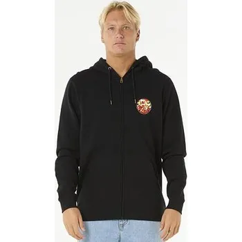 Pánská mikina Mikina Rip Curl WETTIE PASSAGE ICON ZIP THRU Black velikost L