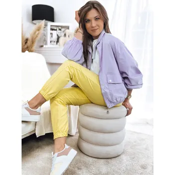 Dámská cargo bunda Světle fialová přechodová oversize bunda GRACEFUL TY3433 Velikost: XL