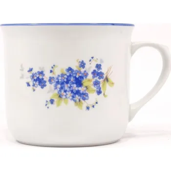 Český porcelán Dubí Hrnek vařák 650 ml pomněnky