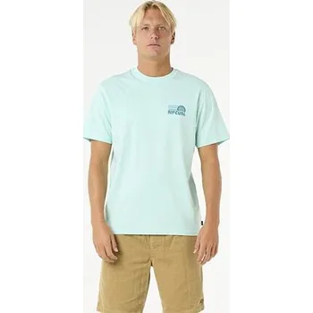 tričko Rip Curl SURF REVIVAL STACKED TEE Light Aqua velikost L
