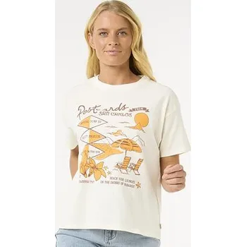 Pánská móda Tričko Rip Curl POSTCARDS RELAXED TEE Bone velikost XS