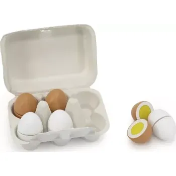 Dřevěná hračka Viga dřevěná vajíčka 4 ks