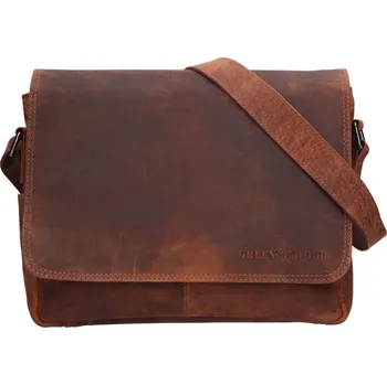 Pánská aktovka Pánská kožená taška přes rameno Greenwood Phils - koňak