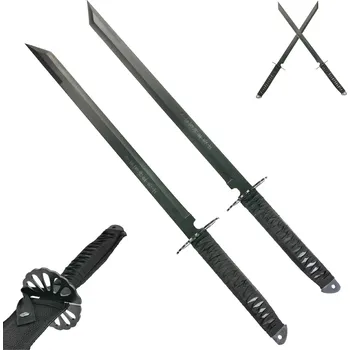 Sebeobrana Tanto WAKIZASHI "NINJA DUO" 2 kusy s pouzdrem - 66 cm